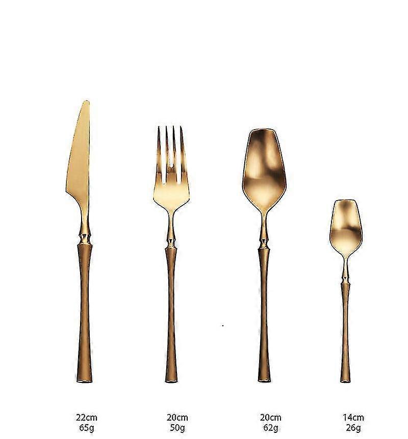 4pcs/set Stainless Steel Cutlery Set Dinnerware Set Tableware Forks Knives Spoon