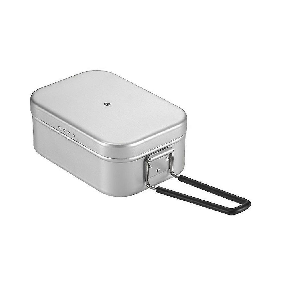 صندوق غداء التخييم مقبض قابل للطي من الألومنيوم التخييم بينتو حاوية تجهيزات المطابخ للنزهة للتخييم 650 مل / 1300 ملYMHC
