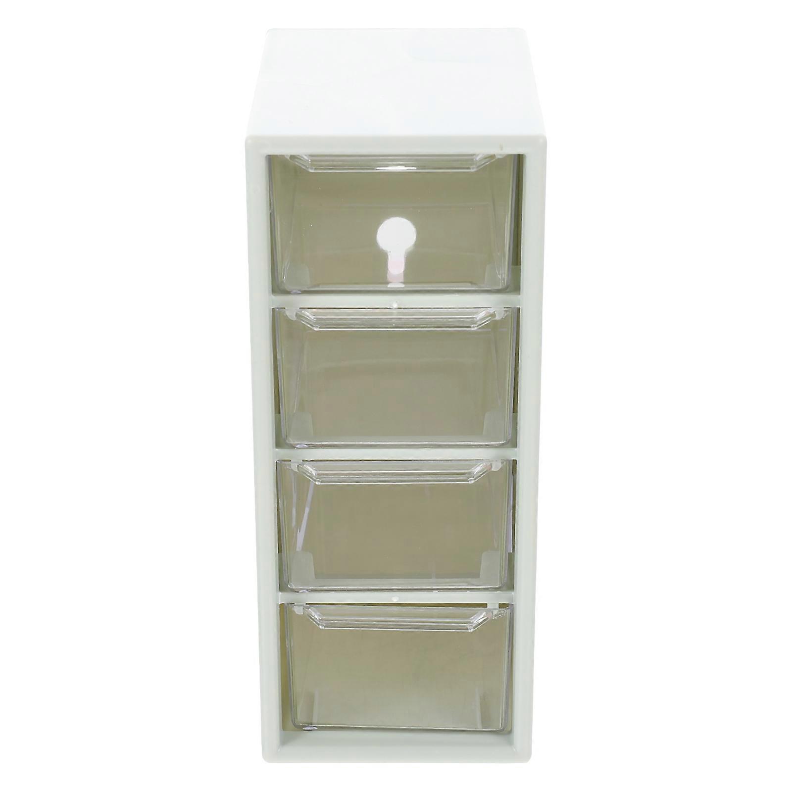 Plastic Desktop Storage Organizer Multi Compartment Box School Dormitory Green Multi Layer Organization 1Pack