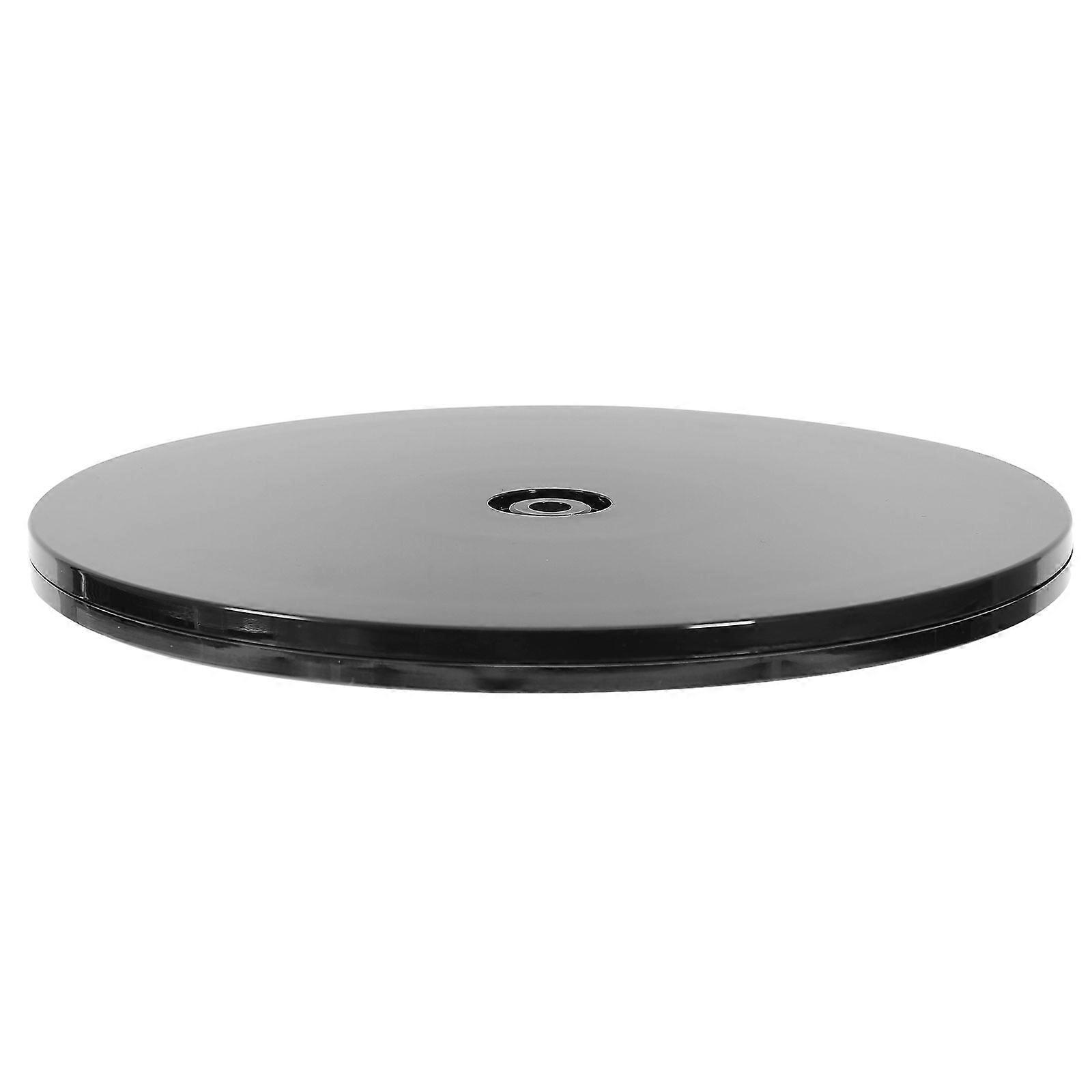 Cake Stand Turntable For Displaying Dessert Simple Structure Design Round Black Home Use 1Set 360-Degree Rotation