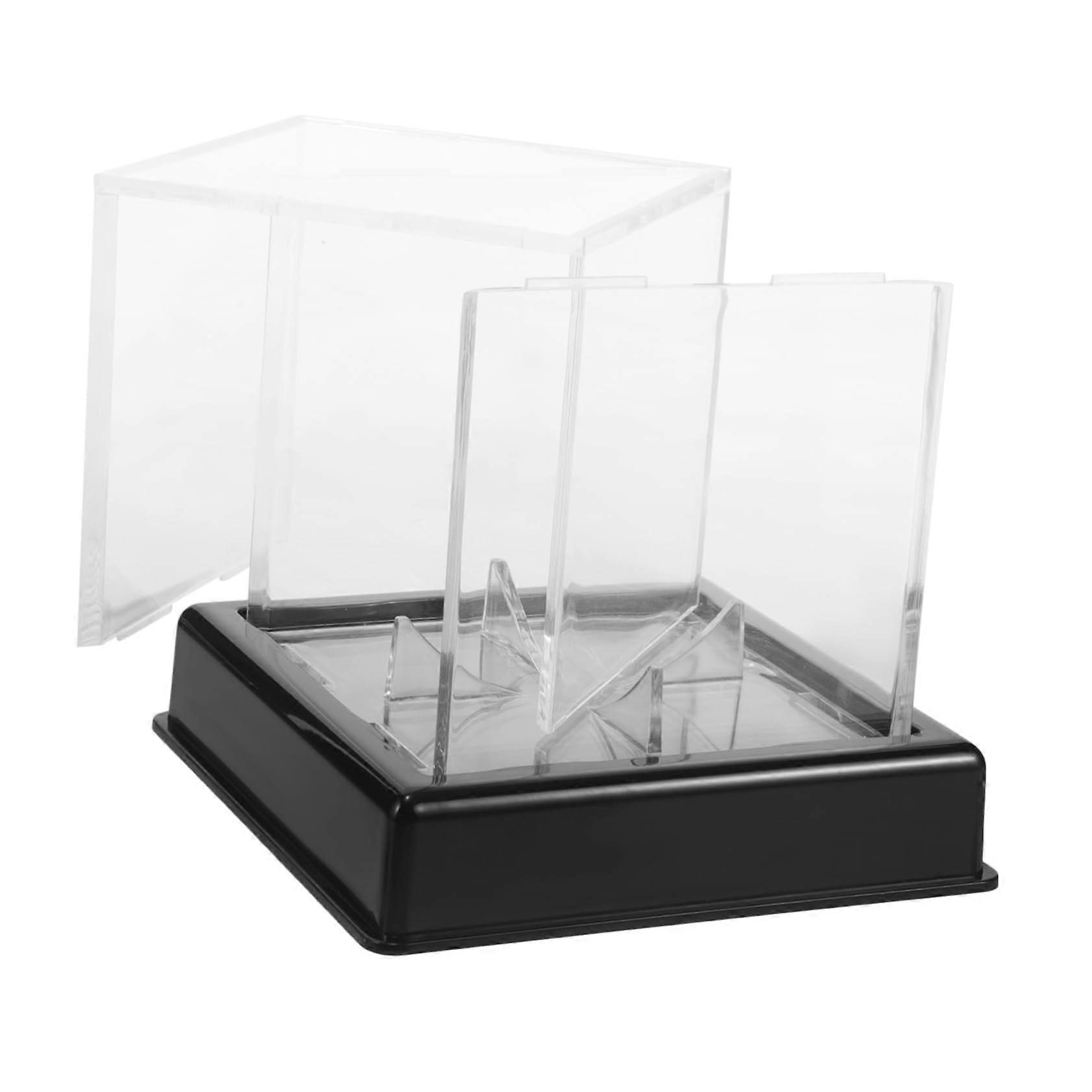 Baseball Display Case with Base, Transparent Showcase for Baseball Memorabilia, UV Protected for Presentation in Home