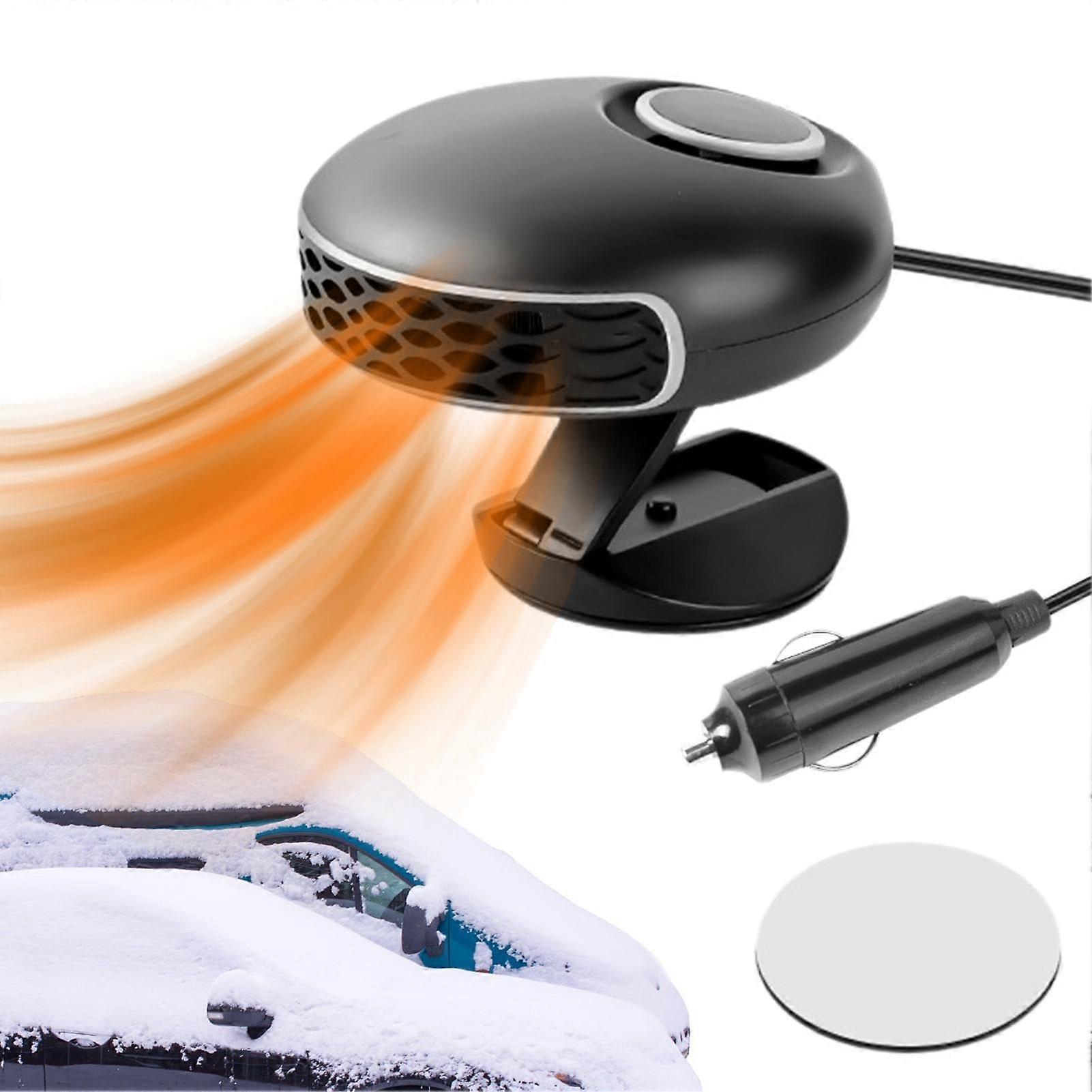 Car Windscreen Heater 12V Defroster with Folding Stand - Fast Heating Winter Auxiliary Heater for SUVs, Sedans, and Minivans