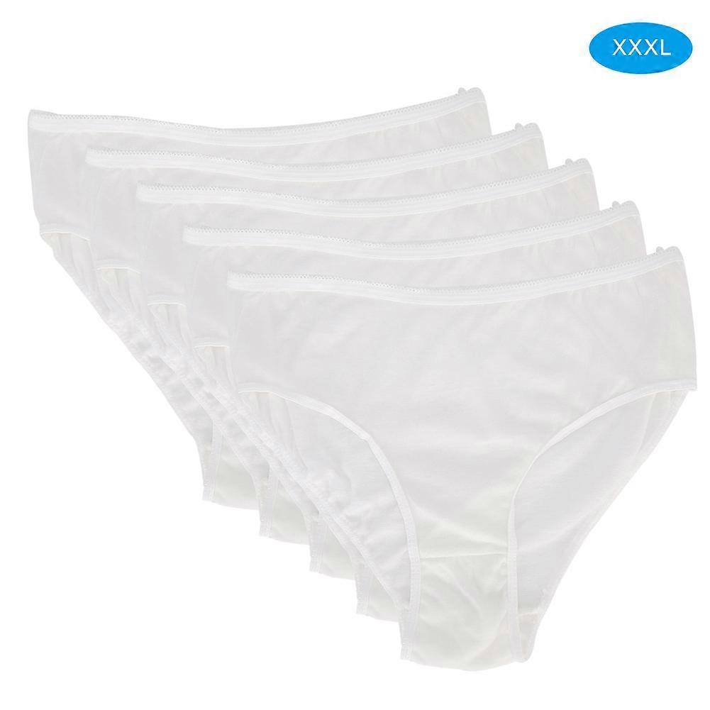 5pcs High Waist Disposable Maternity Women Panties Soft Cotton UnderwearXXXL