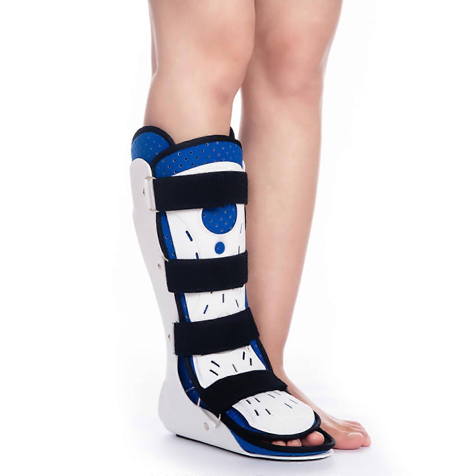 Walker Brace  Walking Boot for Ankle Foot Support, Velvet Perforated Fabric, Detachable Design for Sprains, Fractures M Right