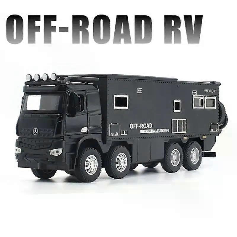 1/28 NOMADISMIT Arocs Unimog Alloy Matkailuauto Matkailuauto Malli Painevalettu Metallilelu Maastoauto Matkailuautot Malli Ääni Kevyt Lasten lahja