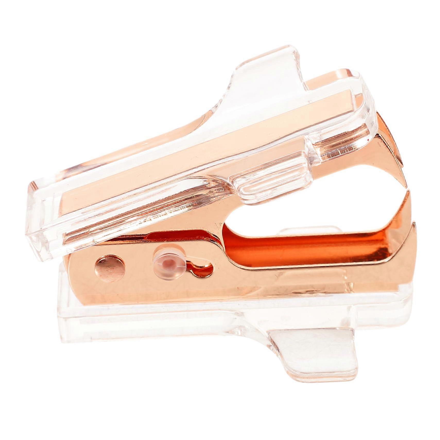Ergonomic Staple Removal Tool, Compact Rose Gold Staple Puller for Efficient Use at Home and School