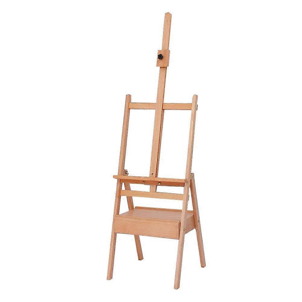 Wooden drawing board with holder, portable, foldable, sketch drawer, oil painting (beech, easel) Easel Beech color