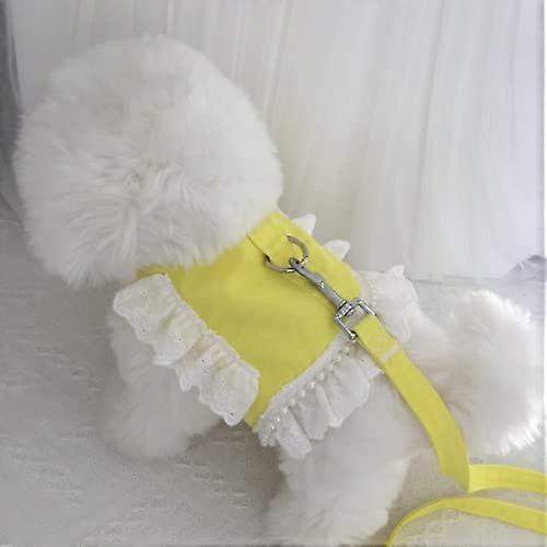 Pet Lace Pearl Chest Strap for Small and Medium Dogs, Summer Dog Harness for Maltese and Teddy Cats, Adjustable Design