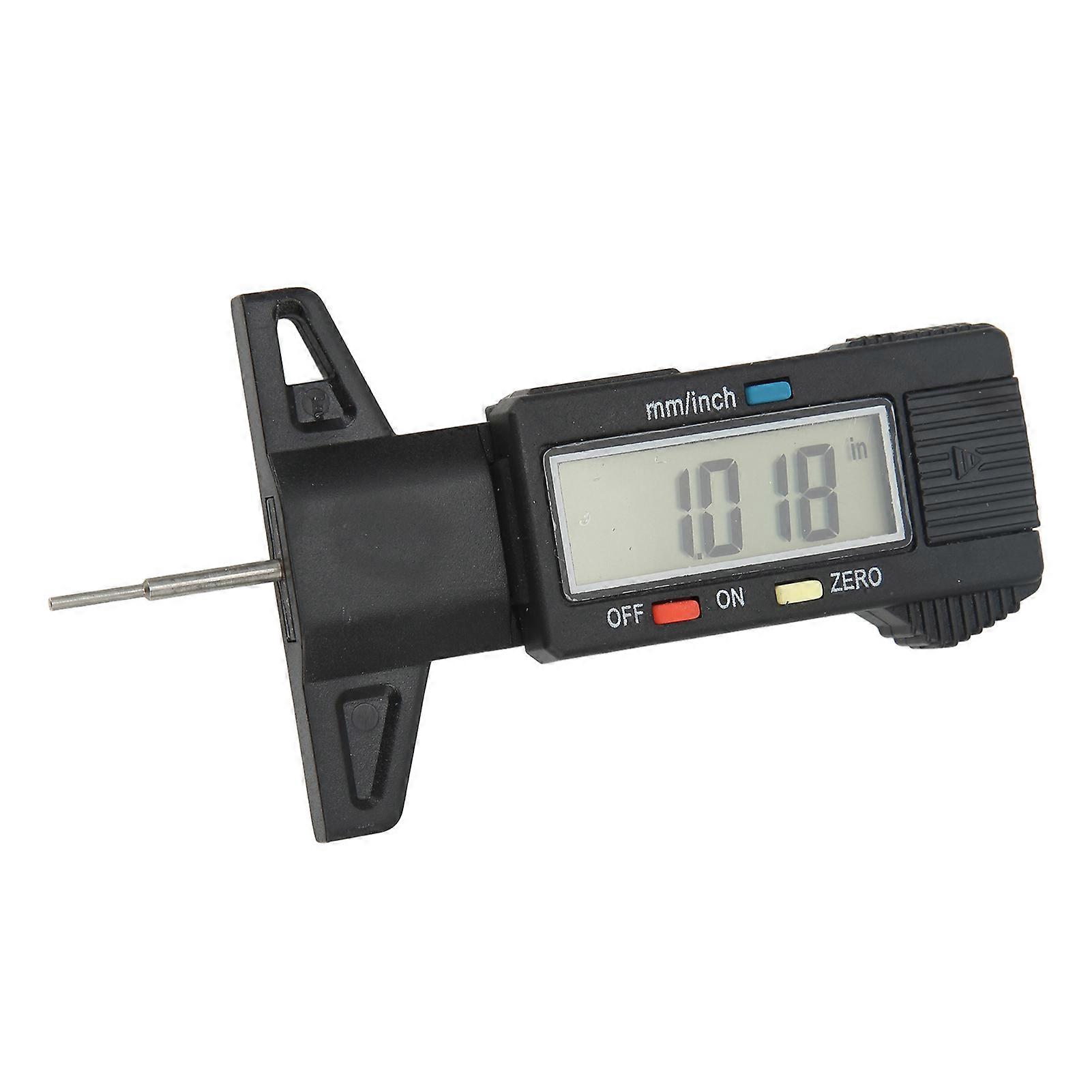 Digital Tread Depth Gauge 0 to 25mm Range LCD Display Accurate Universal Tire Tread Depth Measuring Tool 