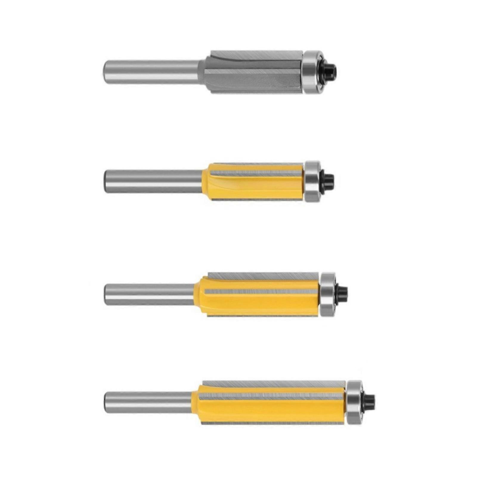 4 Edging Wood Trimming Router Bit Multiple Size Available Precise Cutting Professional for Wood Milling Edging Cutting Multicolor