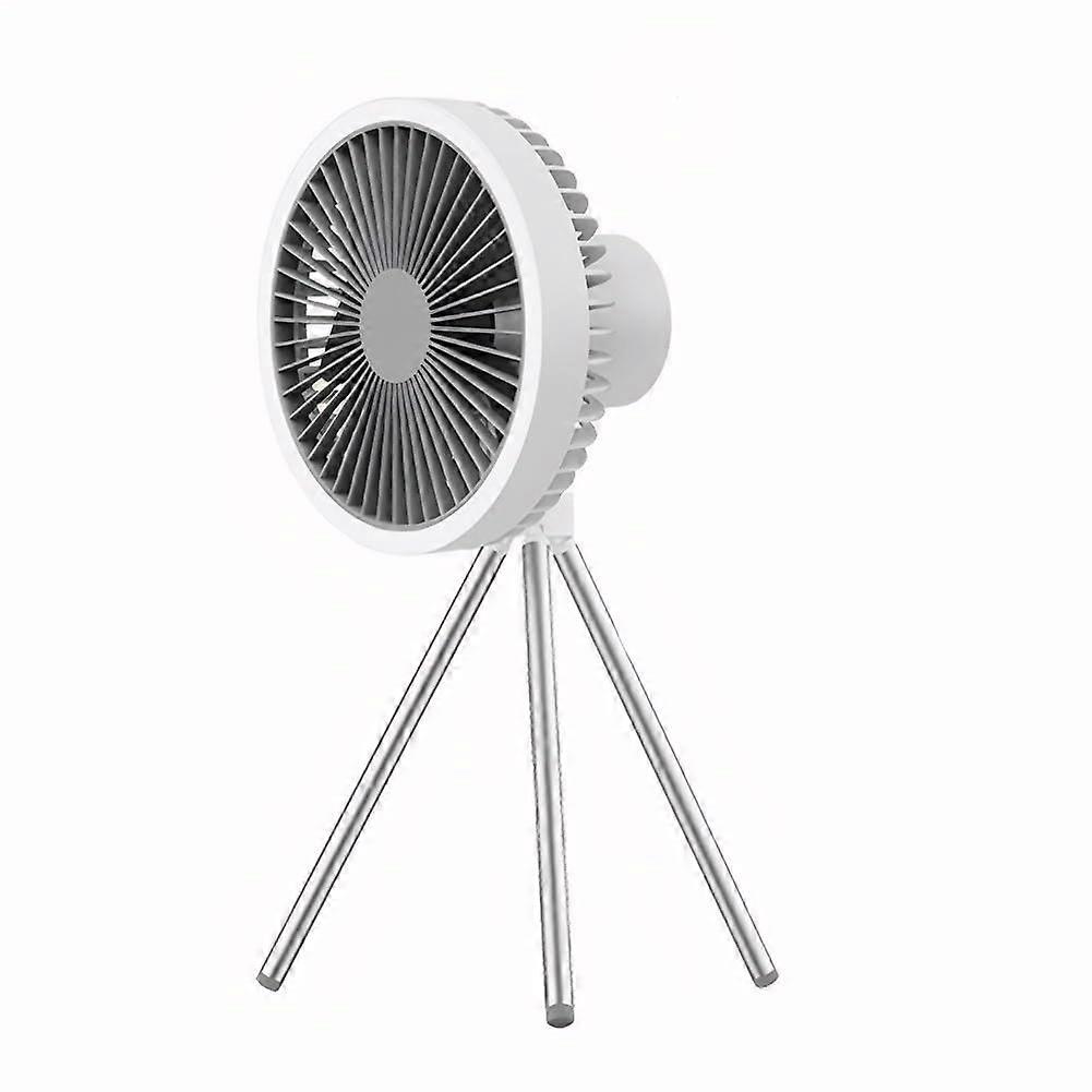 Wireless Outdoor Camping Ceiling Fan with Night Light - Compact Rotating Tripod Fan for Camping, Hiking, and Outdoor Activities