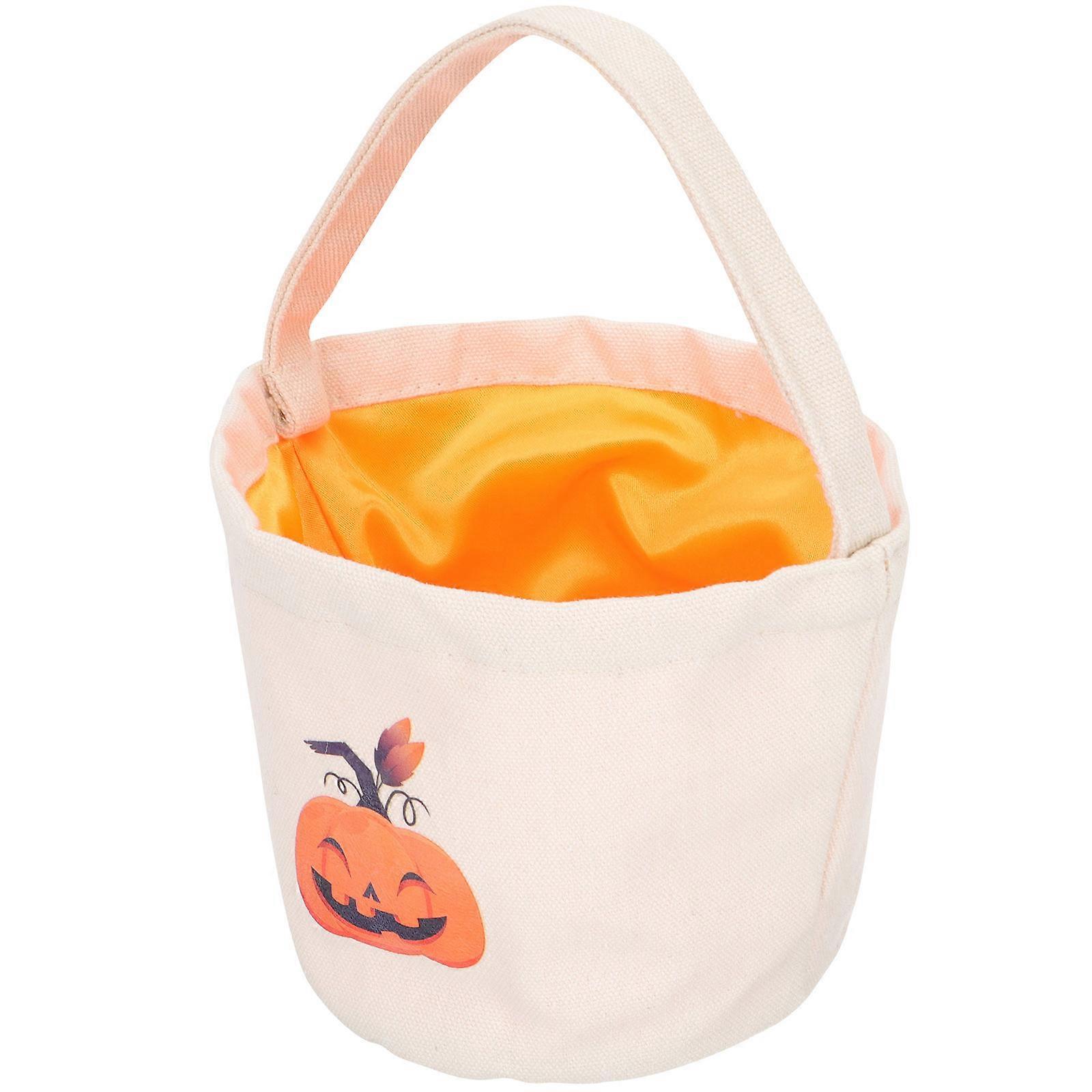 Halloween Candy Basket Kid Cloth Container for Halloween Party Holds Candies 15x15cm 1Pcs