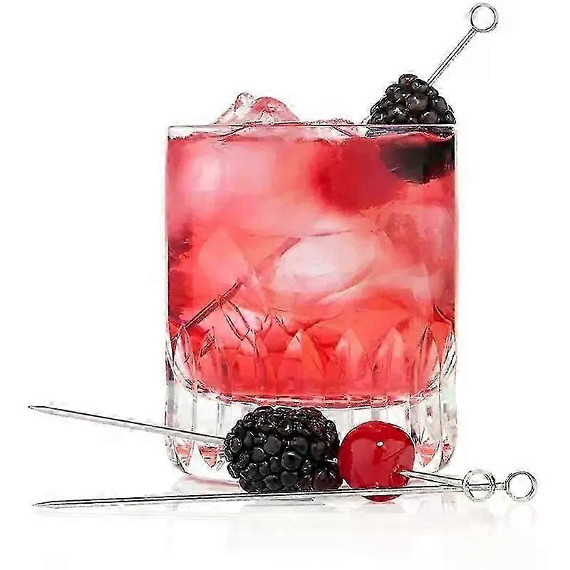 Cocktail Picks Appetizer Stainless Steel Skewers Fit For Toothpicks Sticks Fruit Metal Toothpick Martini Stick Fancy Garnish Olive