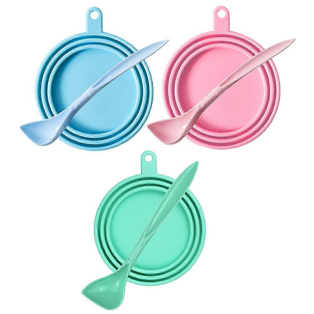 Dog Can Cover Spoon Tin Covers Lids Easy to Open Good Sealing Effect 6Pcs