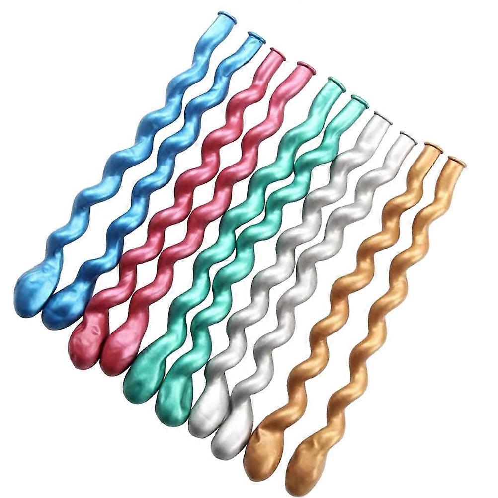 Spiral-Langballon-Partydekorationsset mit 50 Stück, sortierten Farben, Latex
