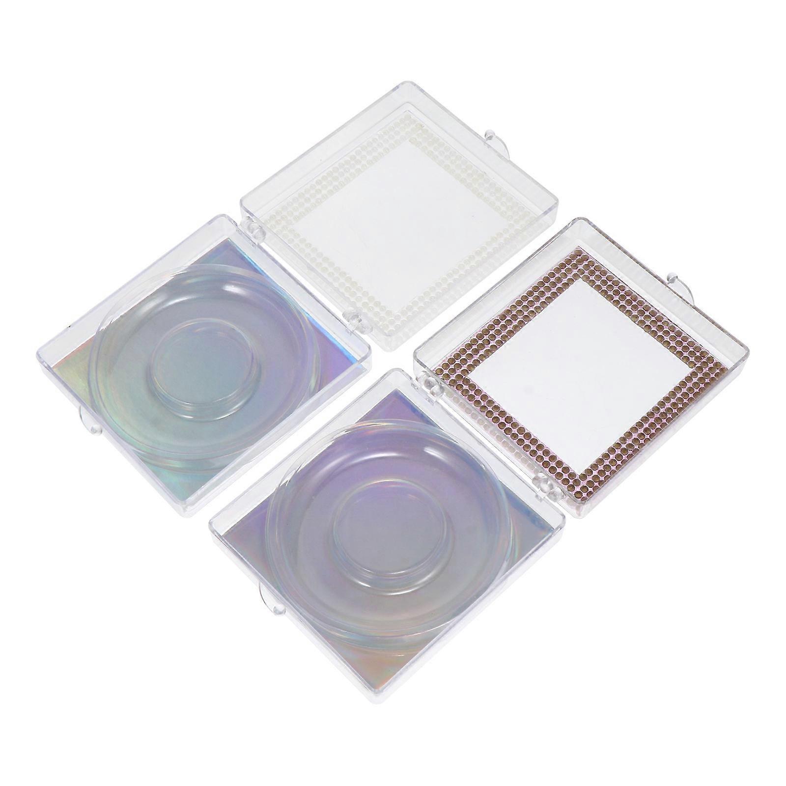 Lash Boxes Lash Packaging Box Eyelash Storage Assorted Color 6.3x5.9cm Sealed 2Pcs