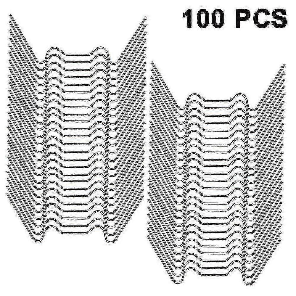 100 stk rustfritt stål glass klips, W type drivhus klipp, for drivhus