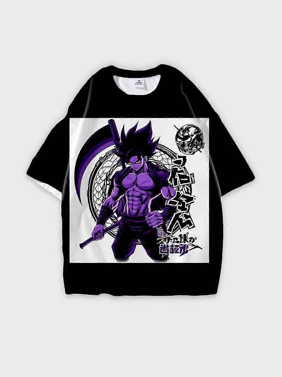 T-shirt round neck Cartoon Pattern loose short sleeve E1499