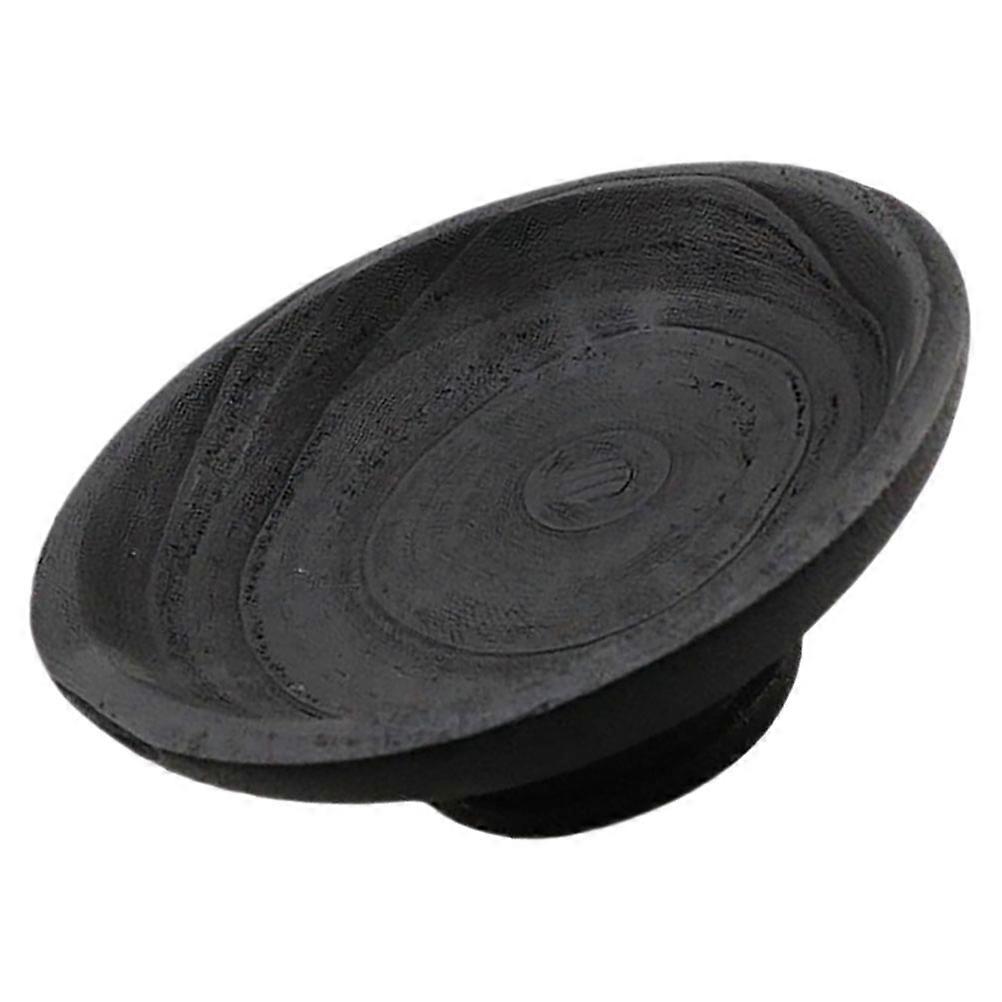 Black Footed Decorative Tray for Dining Table Solid Centerpiece 2pcs Rustic Snack and Fruit Storage for Home Kitchen