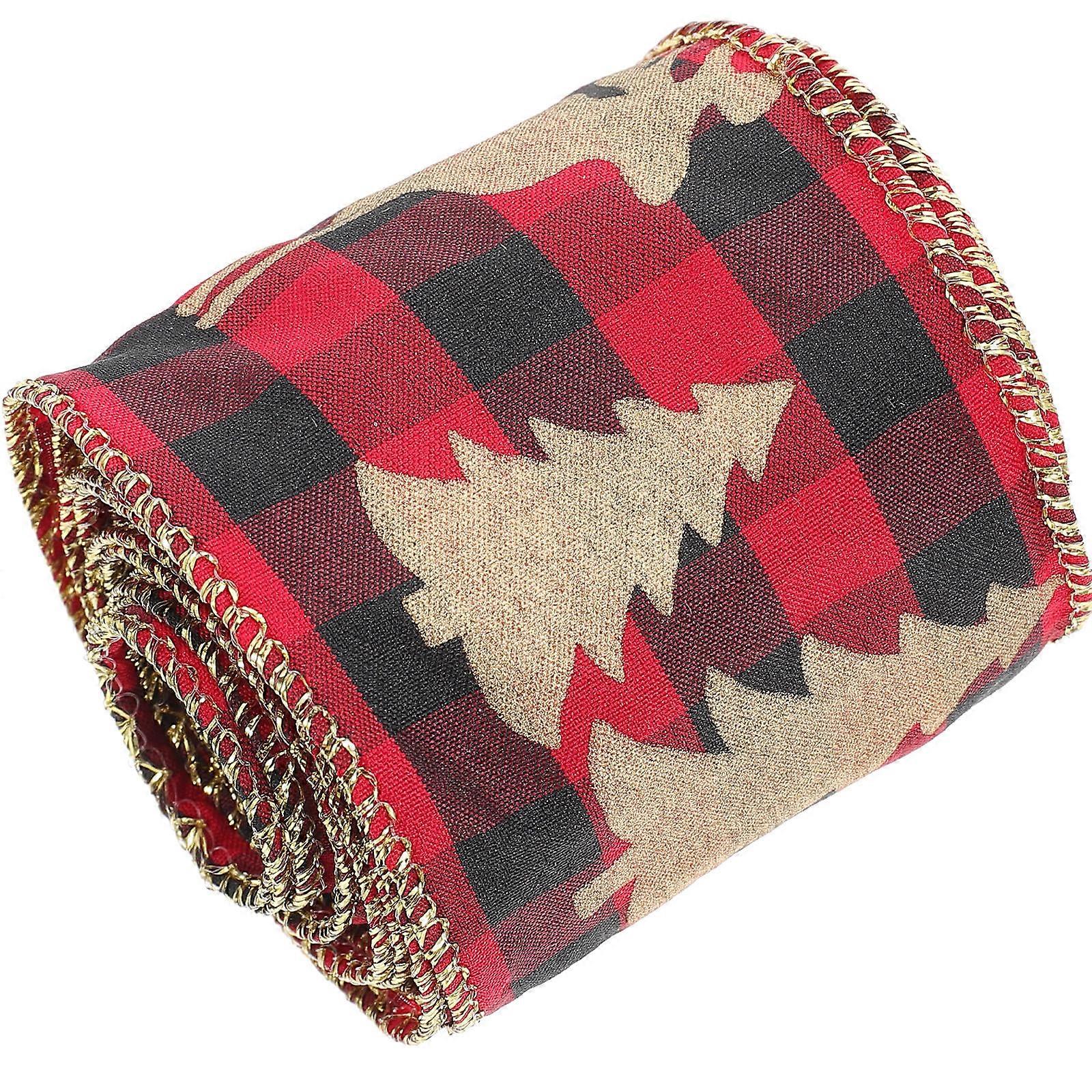 DIY Xmas Gift Box Linen Ribbon Multi with No-Iron Smoothness for Couple Use Gift Wrapping Ribbon