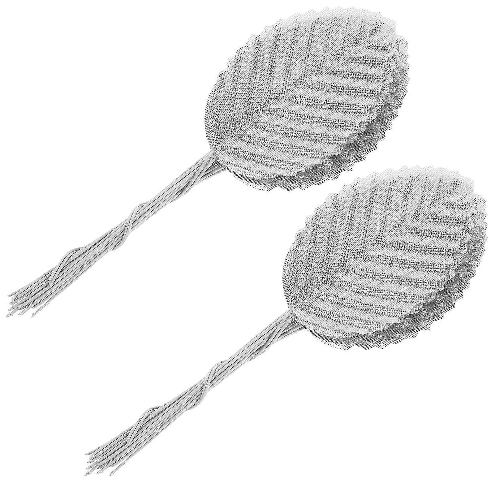 Silver Polyester Artificial Leaves for Decoration Versatile and Practical 200Pcs