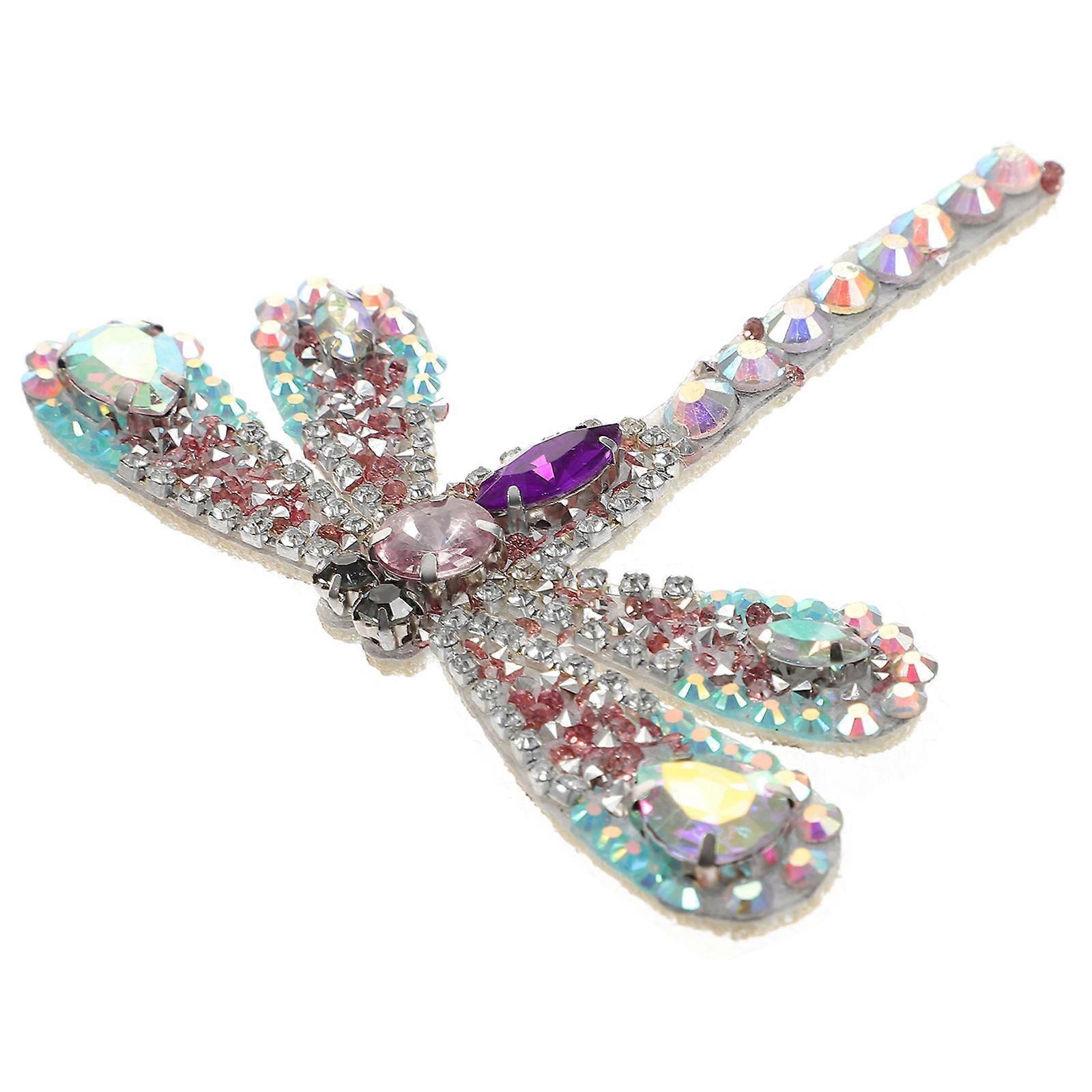 ברזל על ריינסטון תיקון שפירית תג קישוט לתיק חם להמיס דבק ורוד 1 יחידות