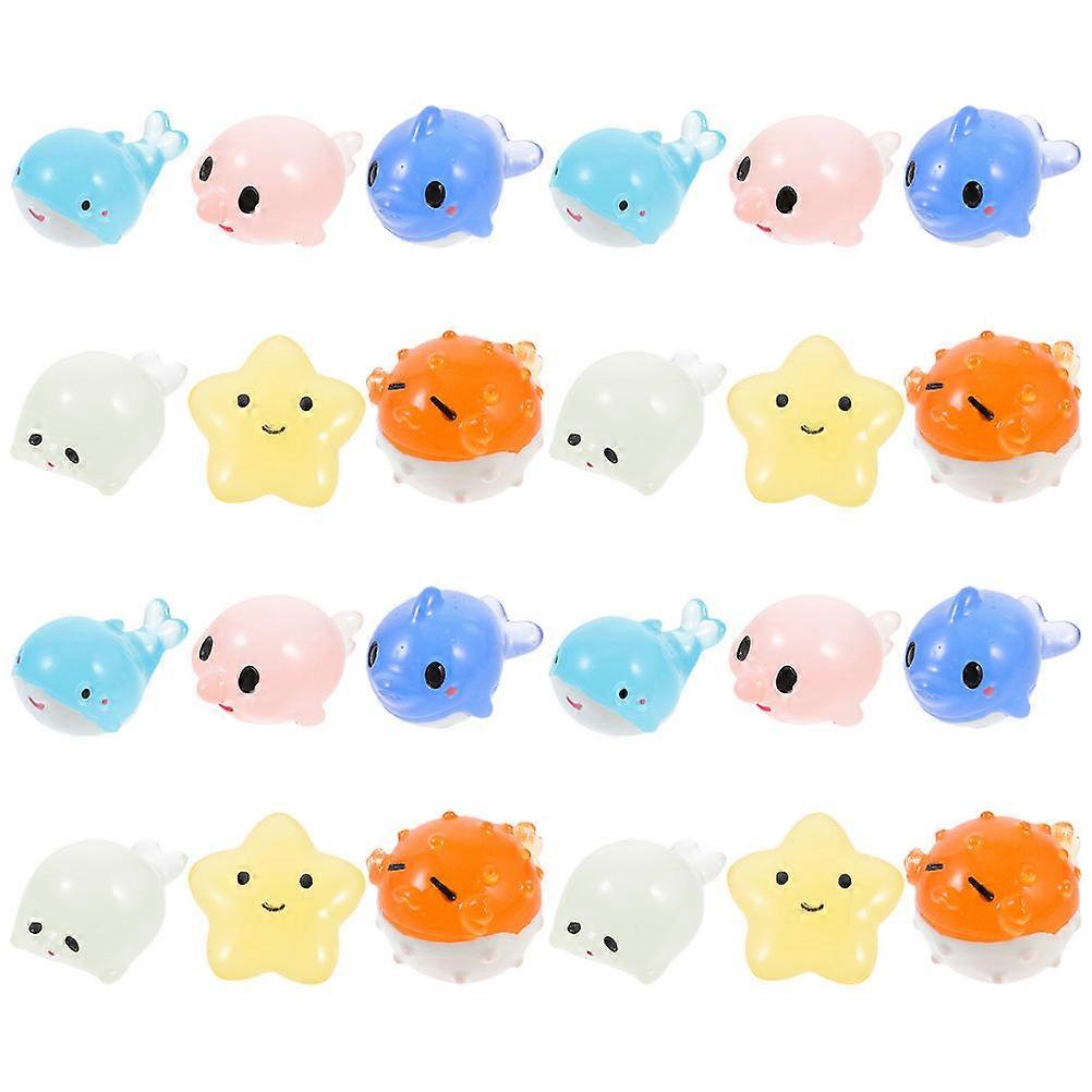 Simulated Marine Animal Models Lifelike Animals Fish Tank Marine Animal Statue Pet Owners 24Pcs