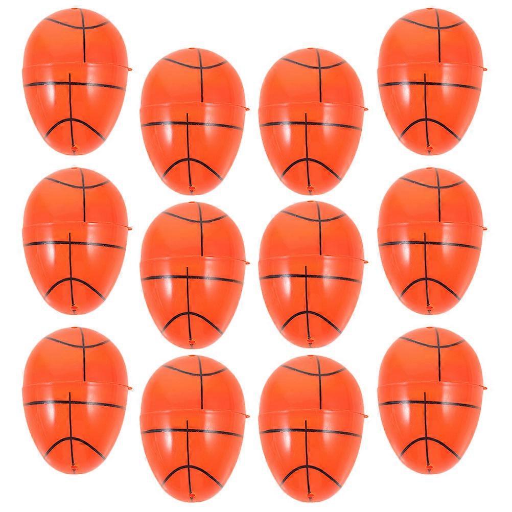 Chocolate Plastic Easter Eggs for Decoration Reusable Fillable Egg Shaped Gift Boxes 12pcs