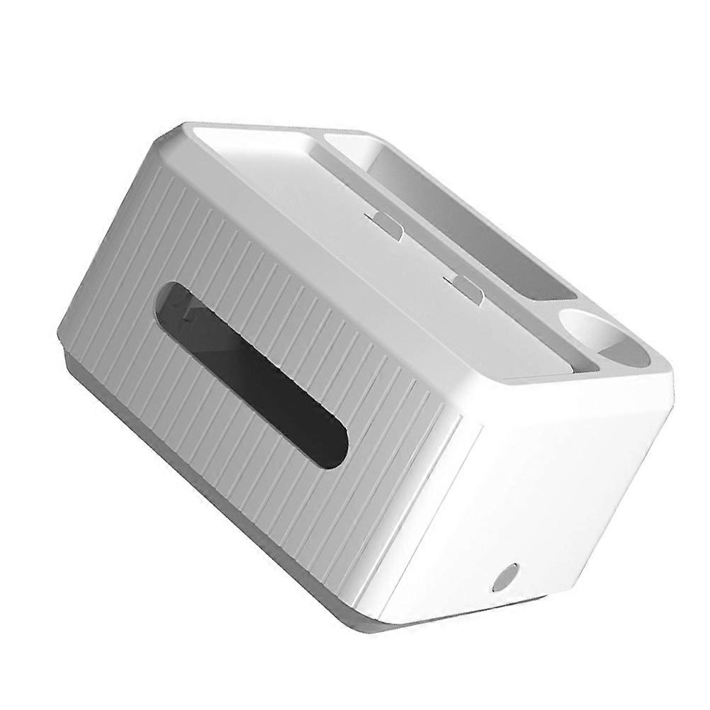 Multi-function Tissue Organizer Tissue Dispenser Desktop Accessory White 1Pcs