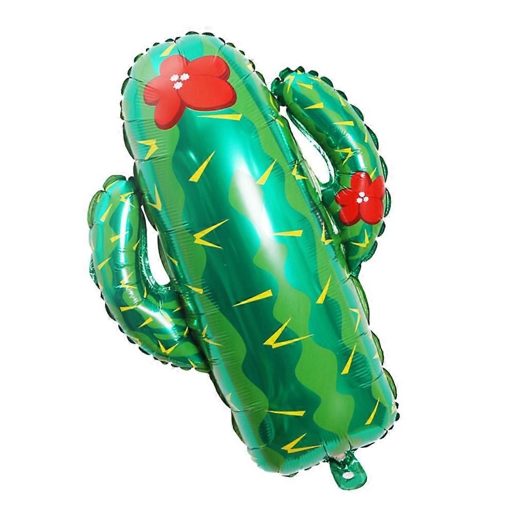 Mylar Cactus Balloons Photo Props For Birthday Party 6Pcs Flat Design
