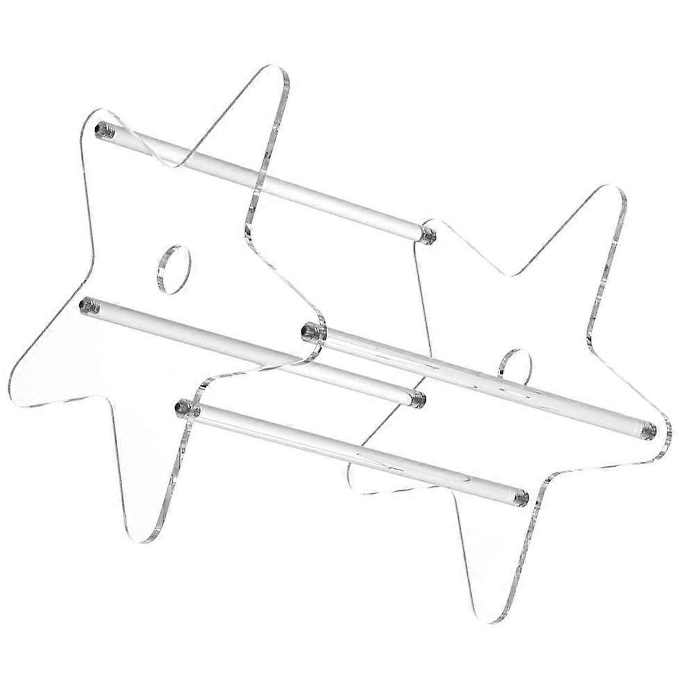 Pentagram Shaped Acrylic Record Display Holder For Bedroom Study Room 1Set