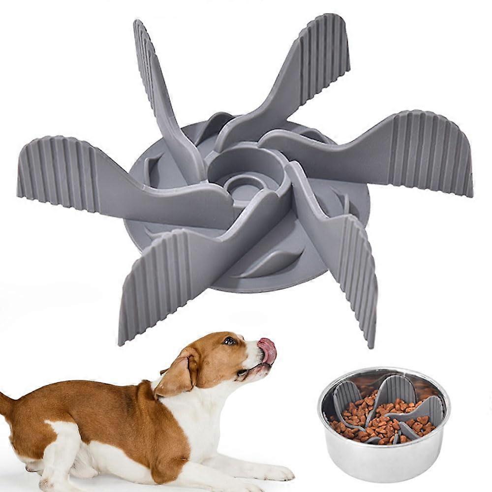 Slow Feeder Dog Bowl Insert, AntiSlip Silicone Insert for Normal and Raised Bowls