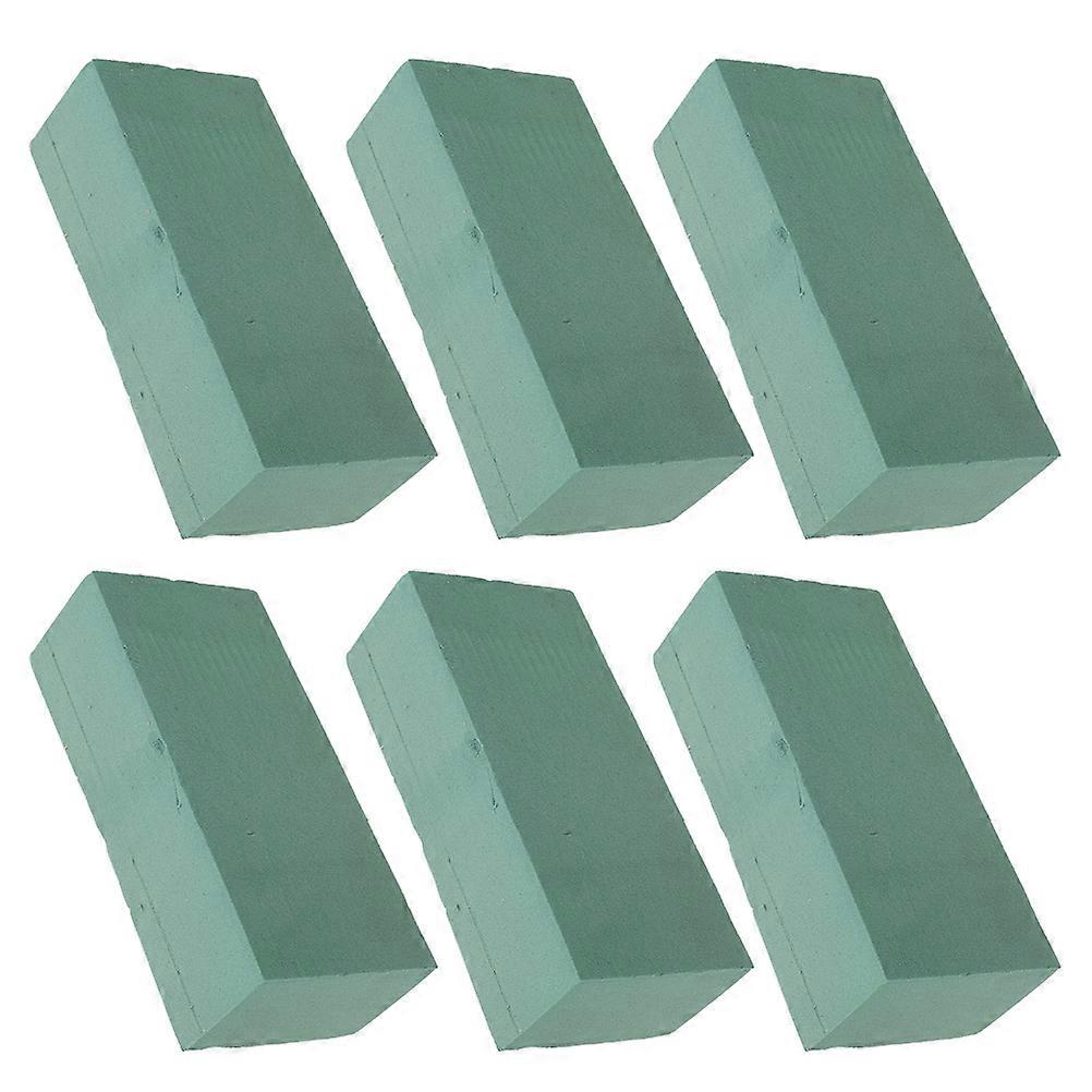 Green Floral Foam Blocks for Arrangements Ideal for Decoration Use and Easy Shaping 6 Pieces