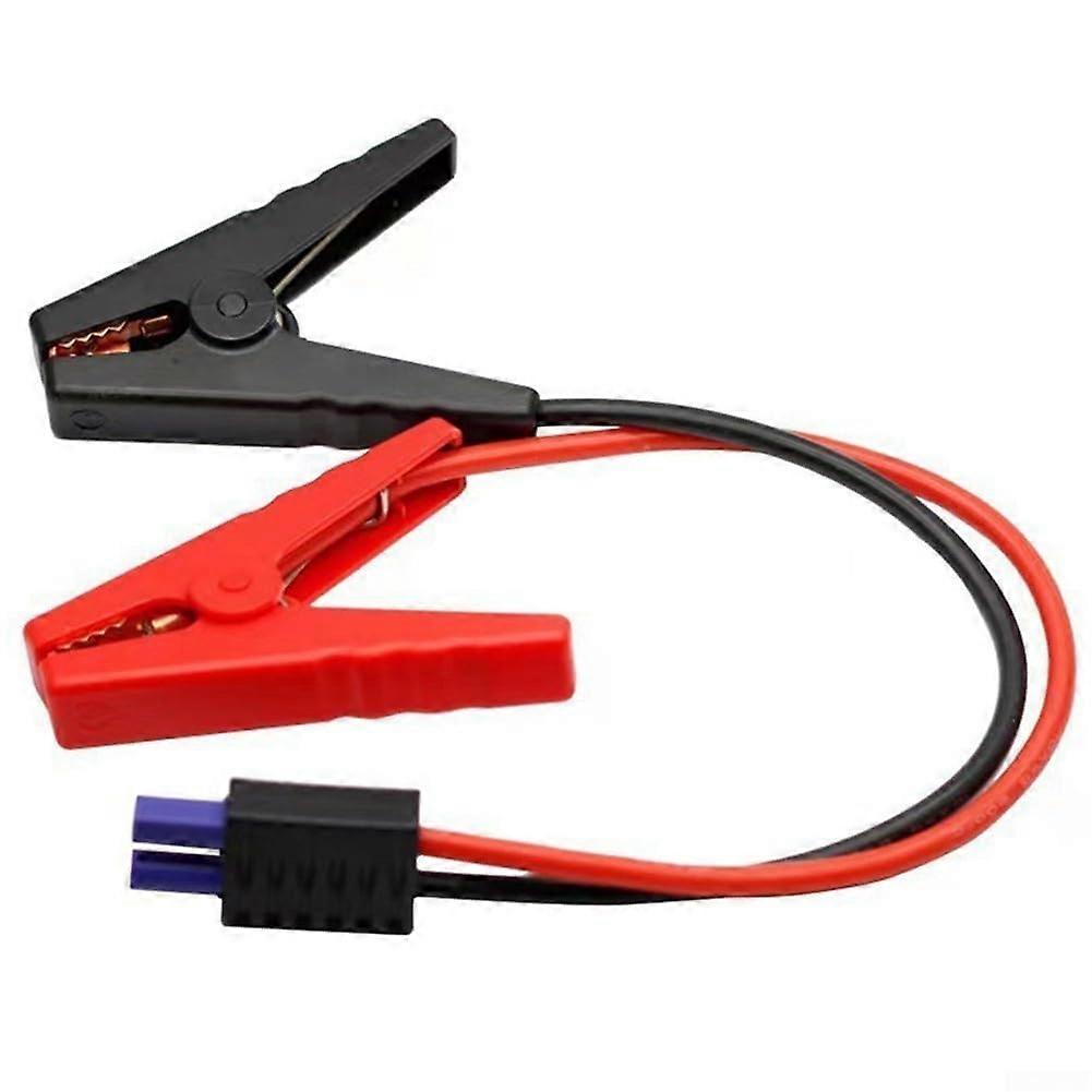 Conveniently designed car for jump leads with EC5 connector for easy storage