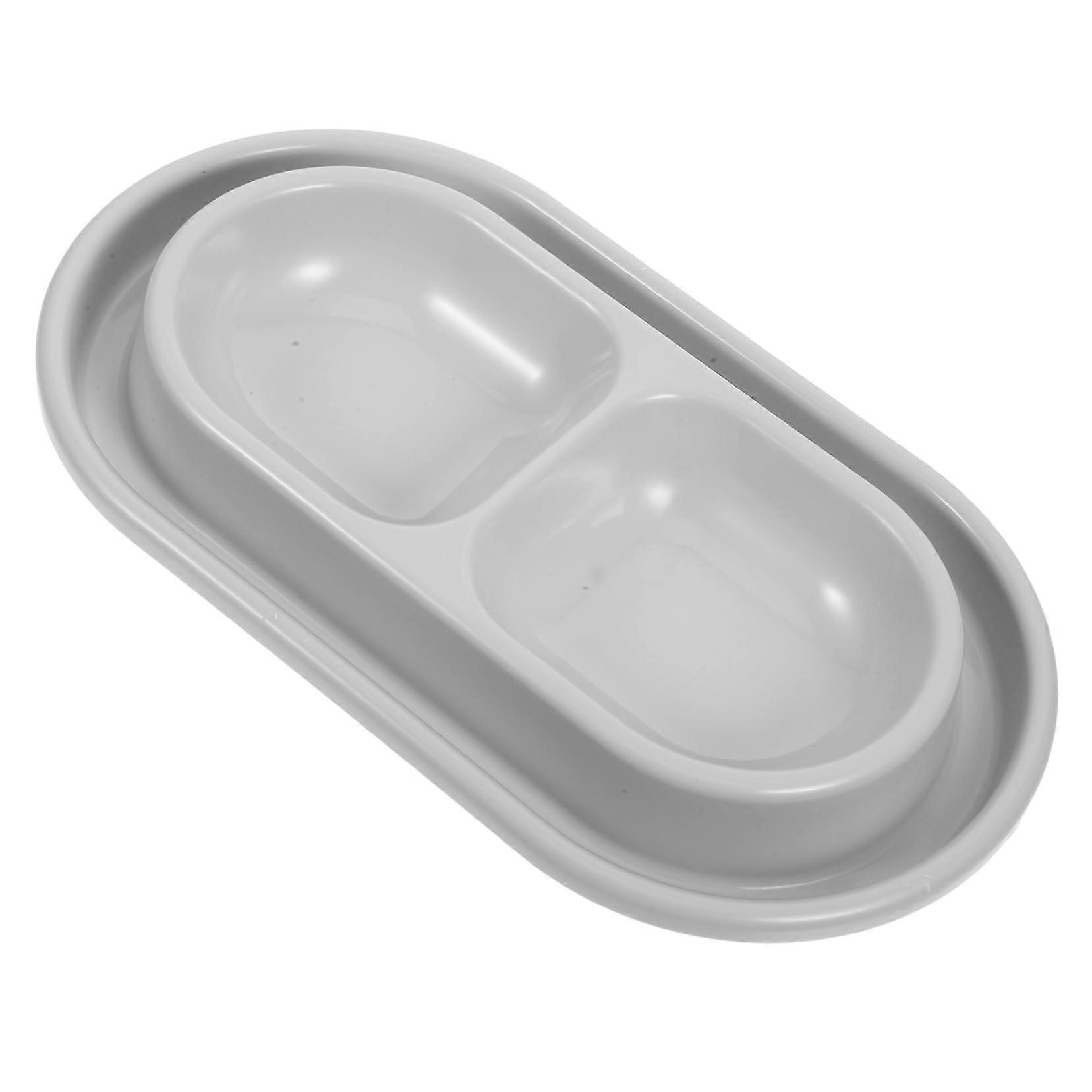 Cat And Dog Bowl Set With Water Protection For Small To Medium Pets, Non-Slip Design, Elegant Double Feeding Dish