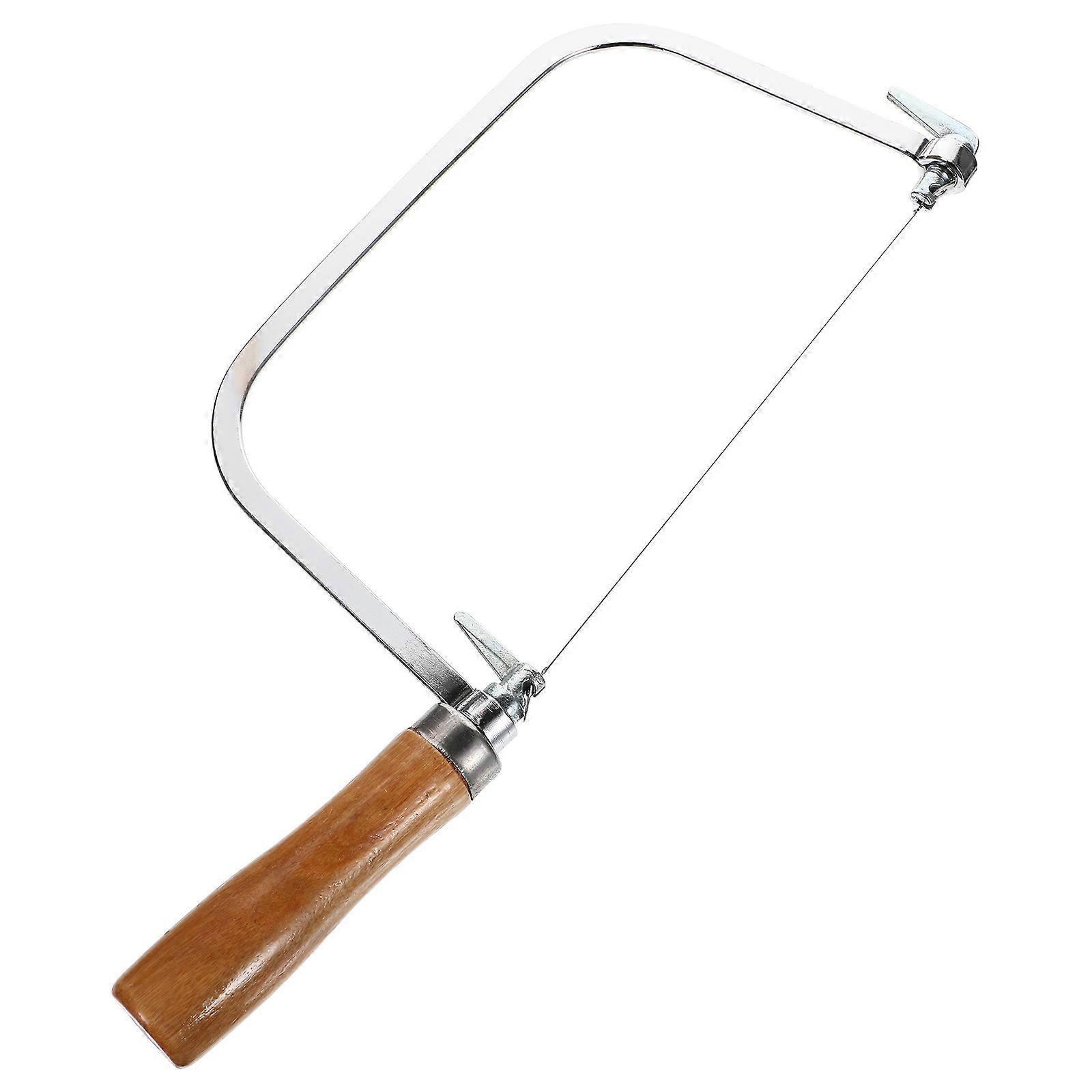 Compact DIY Tool for Cutting Soap, Robust Stainless Steel with Comfortable Wood Grip