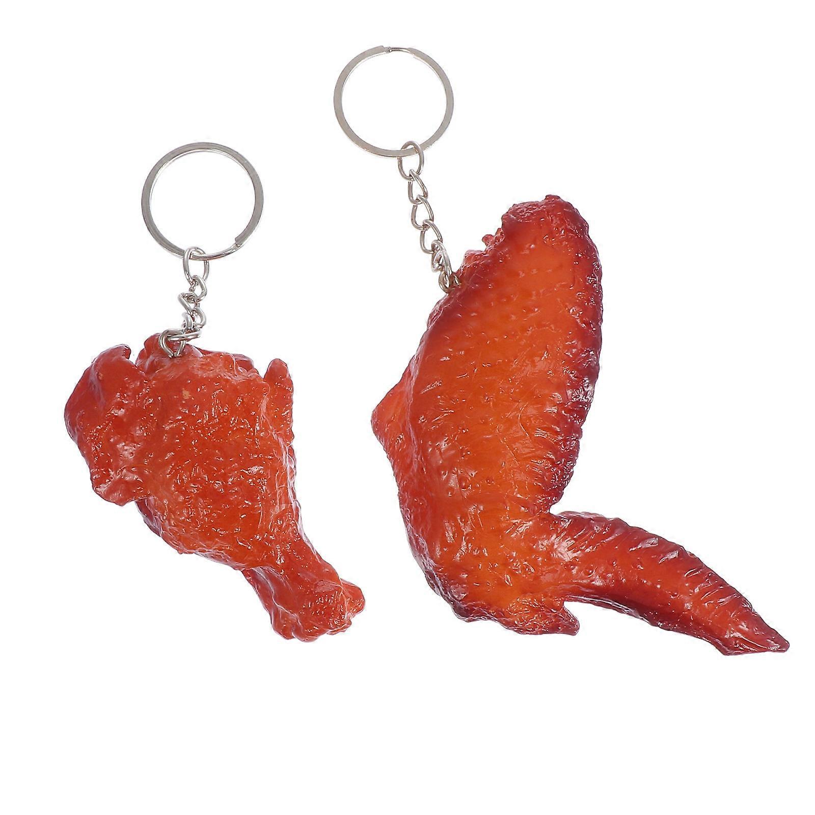 Cute PVC Key Chain Pendants 2Pcs In Assorted Color For Carrying Keys And Daily Use