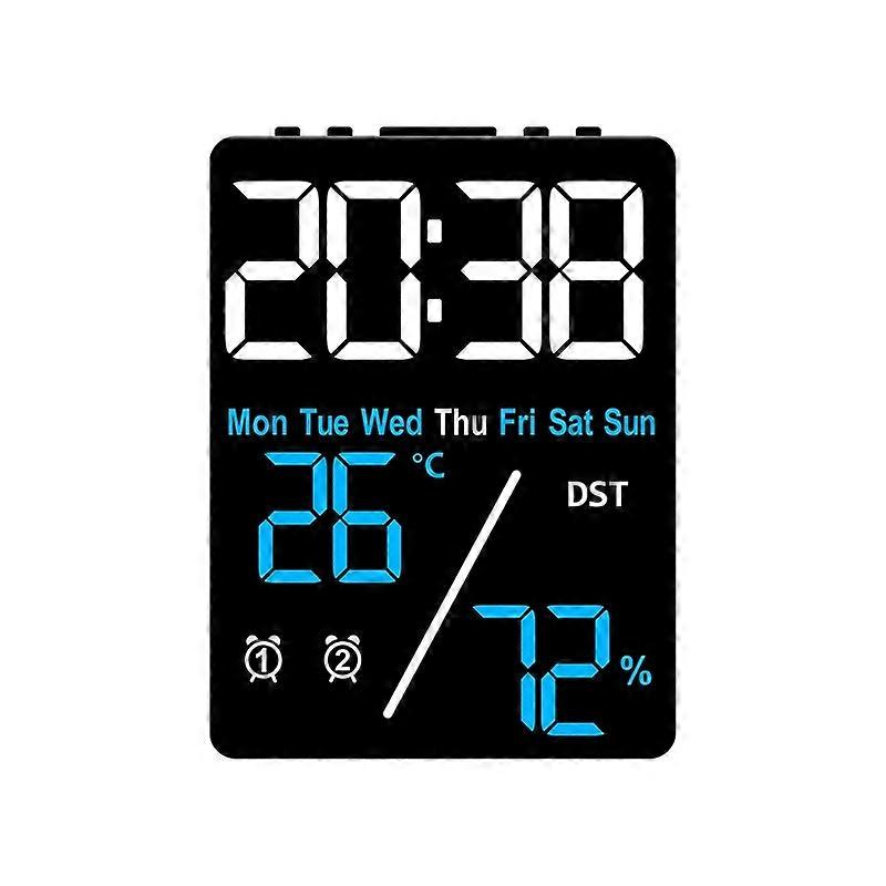 Electronic Alarm Clock Blue Black
