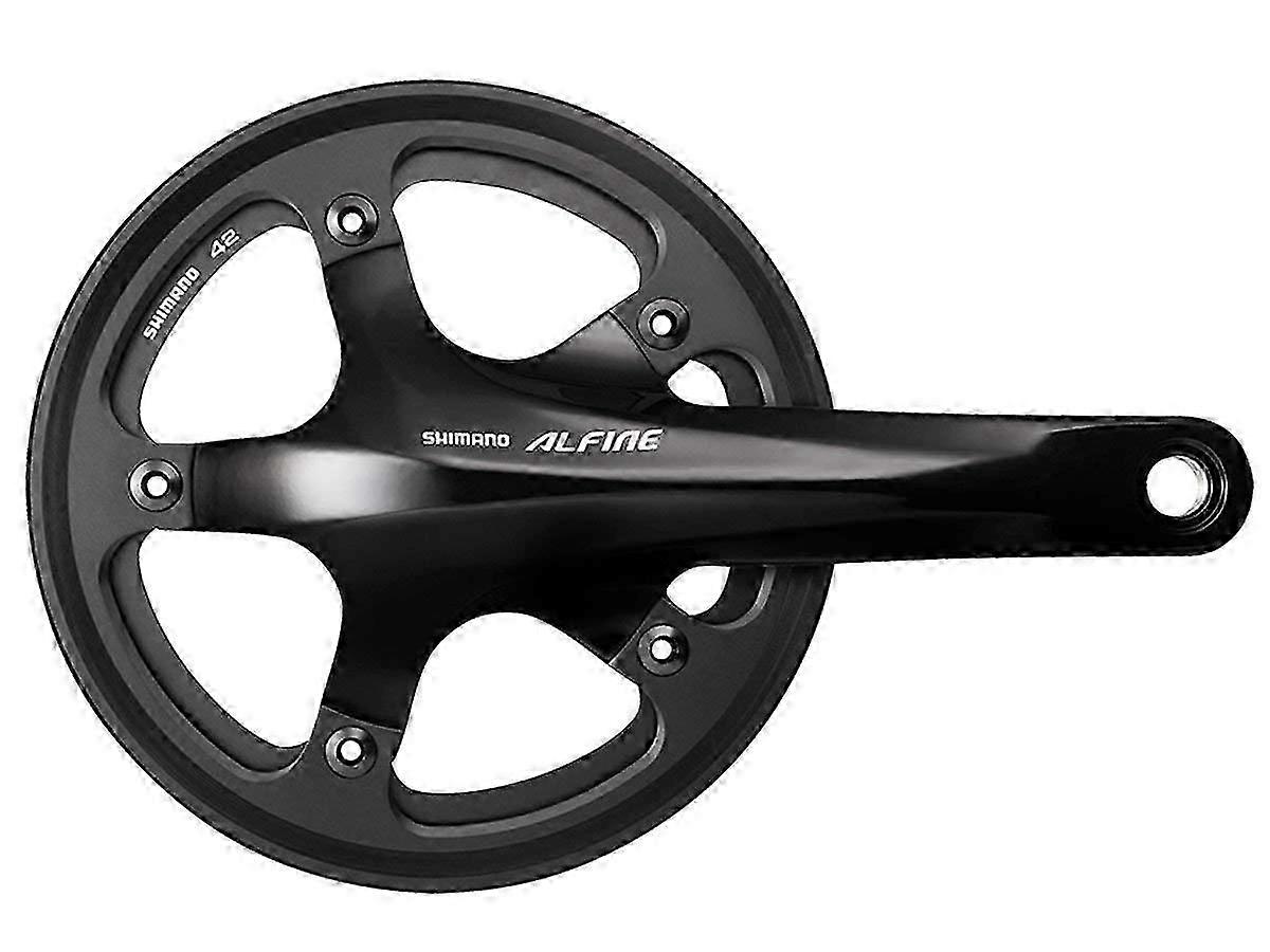 حارس السلسلة - مجموعة كرنك ركوب الدراجات Alfine Shimano 9 Gear مع FC -S501 (أسود - 170 × 39 طن واط / حلقة واحدة ، CG ، W / BB ، BSA)