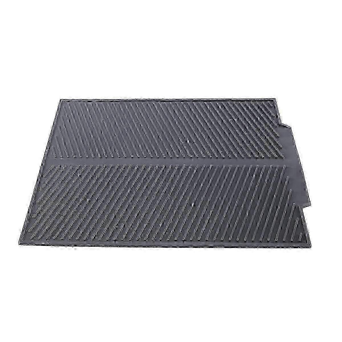Large Sink Silicone Dish Drying Rack with Drain Tray, Grey hwy