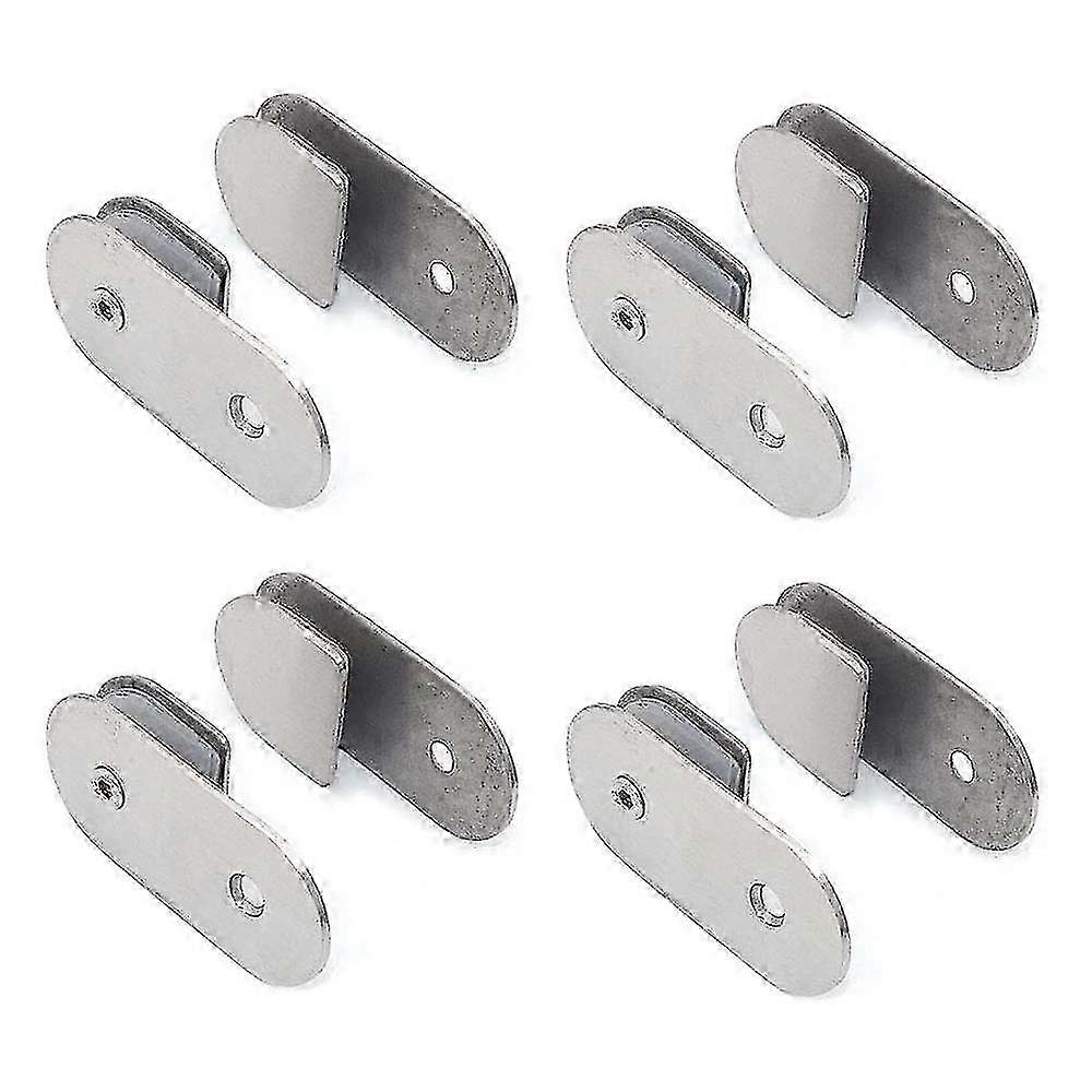 8pcs σφιγκτήρες χάλυβα ανοξείδωτου 180 βαθμός για το βουρτσισμένο φινίρισμα επιτροπής γυαλιού
