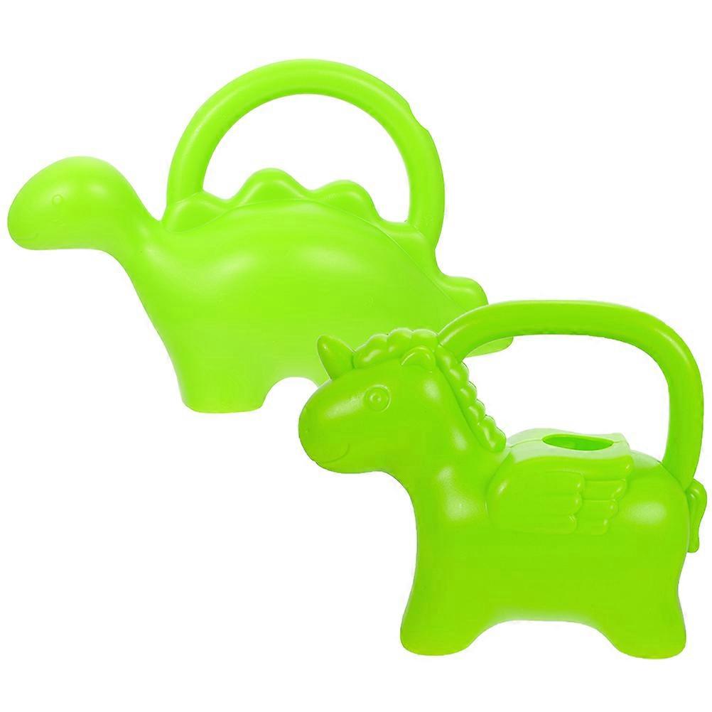 2pcs Watering Can with Cartoon Dinosaur and Unicorn Design for Indoor and Outdoor Gardening