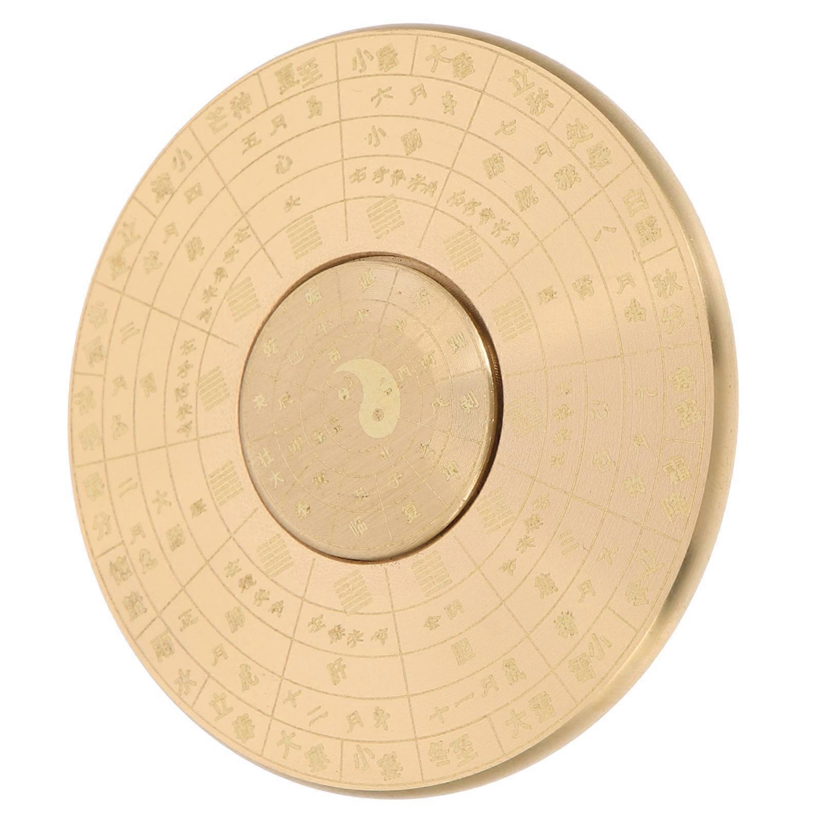 Brass Compass Ornament for Playing with Golden Craftsmanship