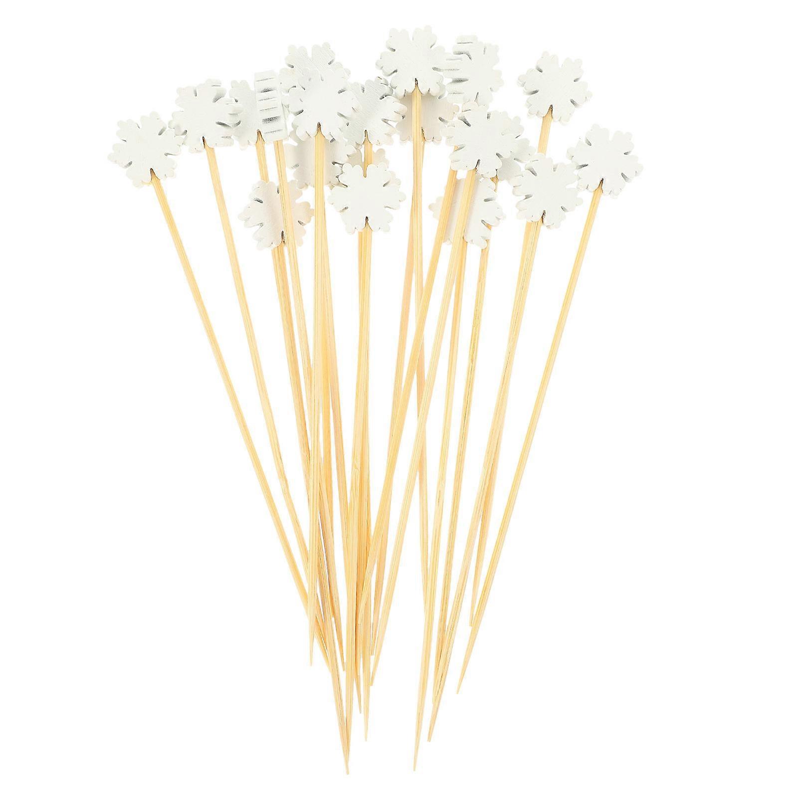 Disposable Bamboo Sticks For Snacks 100 Pcs Designed For Adults Ideal For Table Decoration And Fruits