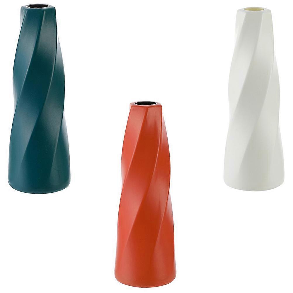 Chic European Style Flower Vases For Office Decor Perfect For Dining Table Occasions Featuring PE Material 3Pcs