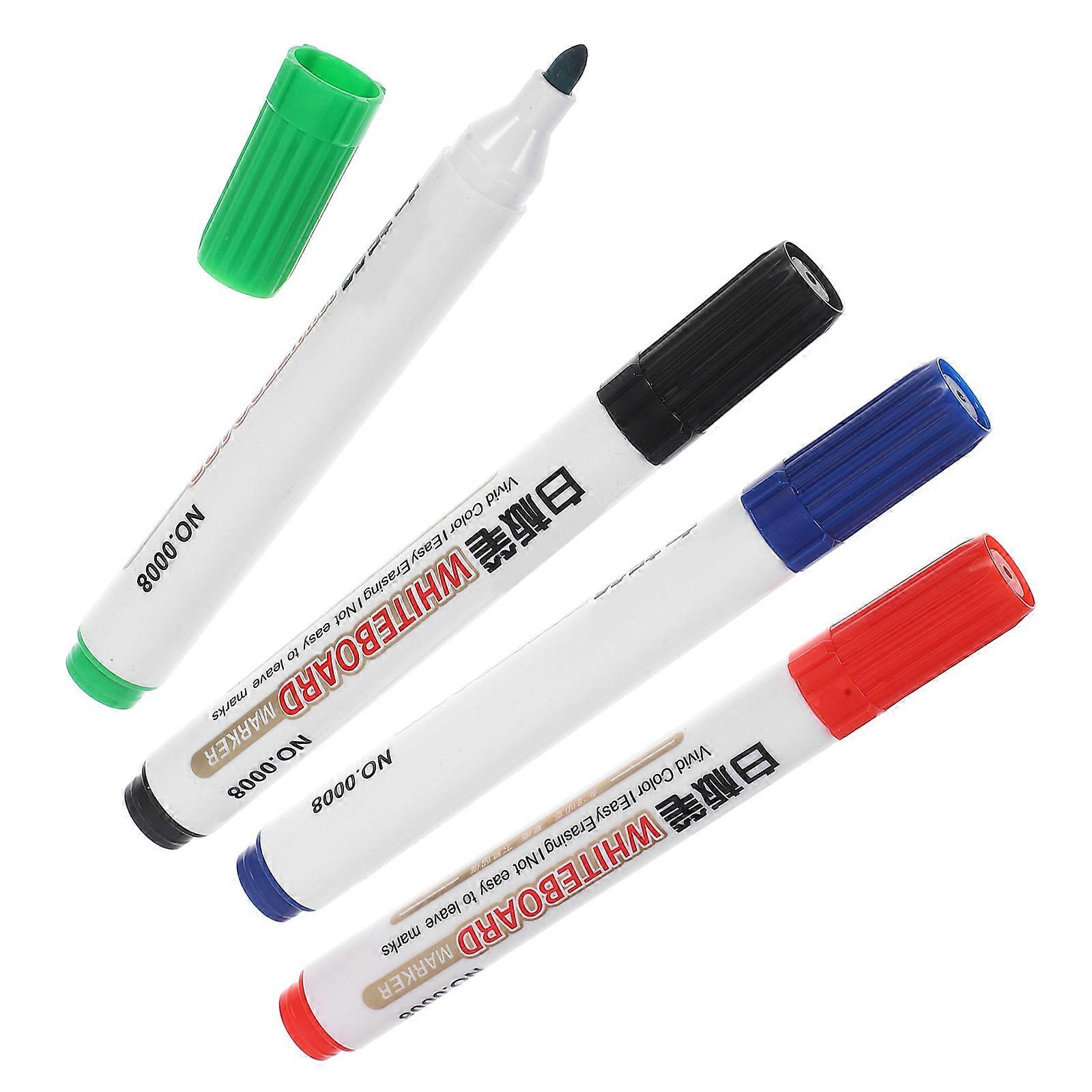 Erasable Whiteboard Markers 4Pcs Office Marker Set Assorted Color For Teachers Students Professionals 14.30X2.00X2.00Cm Smooth Writing