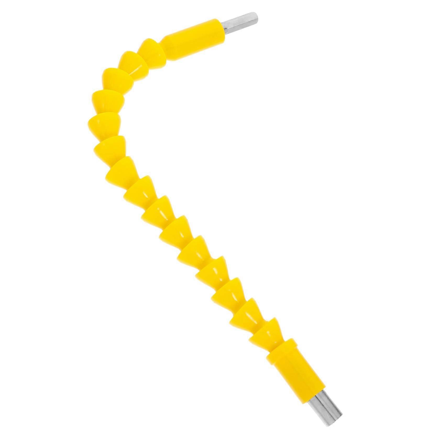 Flexible drill bit extension with hex shank, flexible for electric drills, precision bit accessory for tight spaces, precise work.