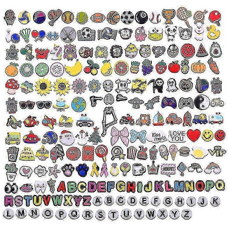 100pcs γούρια παπουτσιών για τις διαφάνειες φυσαλίδων κροκόδειλων κροκόδειλων σανδάλια γοητείες