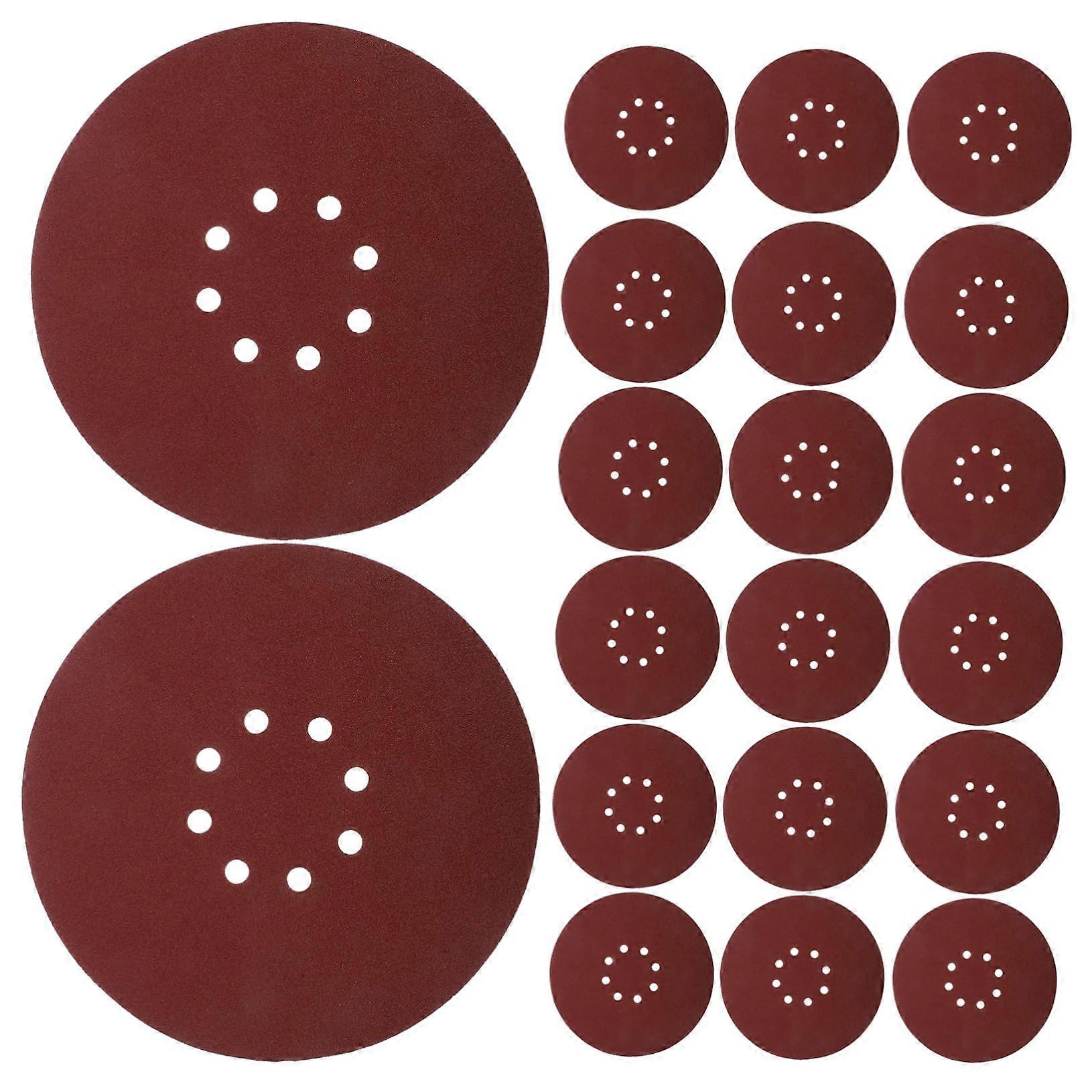 50 pieces aluminum oxide grinding discs, 9inch, 8 holes for smooth surfaces