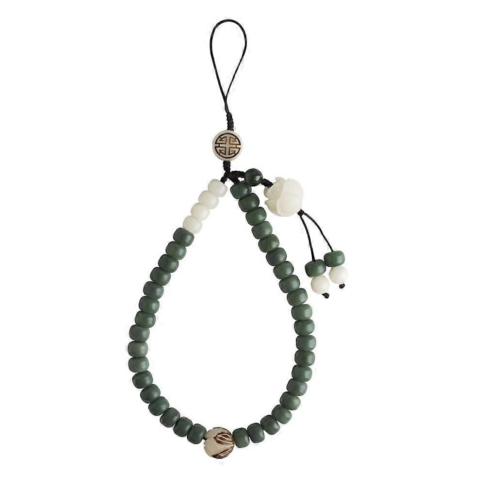 Chinese Style White Jade Bodhi Mobile Phone Case Pendant Mobile Phone Chain